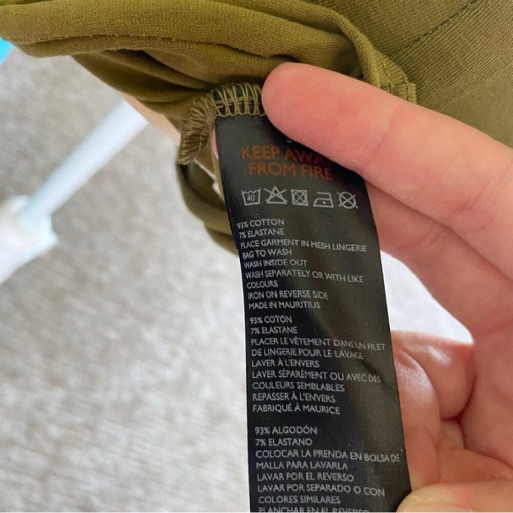 Urban Outfitters UO Slit Cut Out Macrame Mini Dress Olive Army Green New Medium - Picture 12 of 16